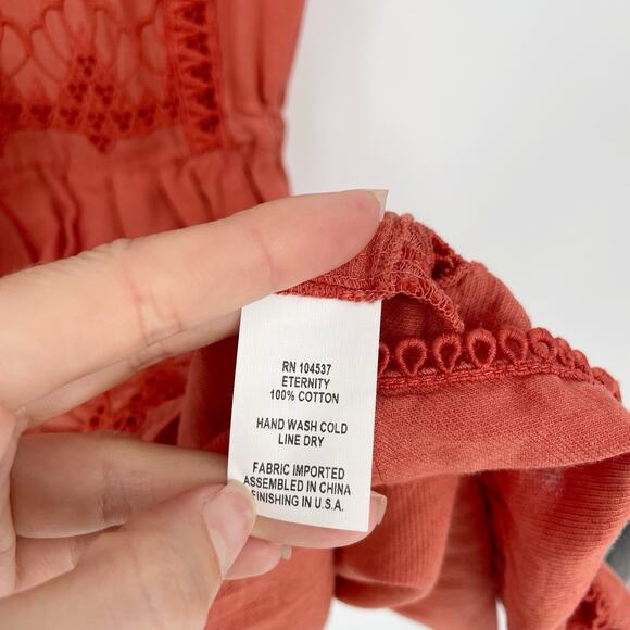 Anthropologie Burning Torch Women's Embroidered Drawstring Waist Small Dress - Picture 6 of 7